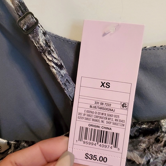 NWT Wild Fable Blue Floral mini dress - Picture 12 of 16